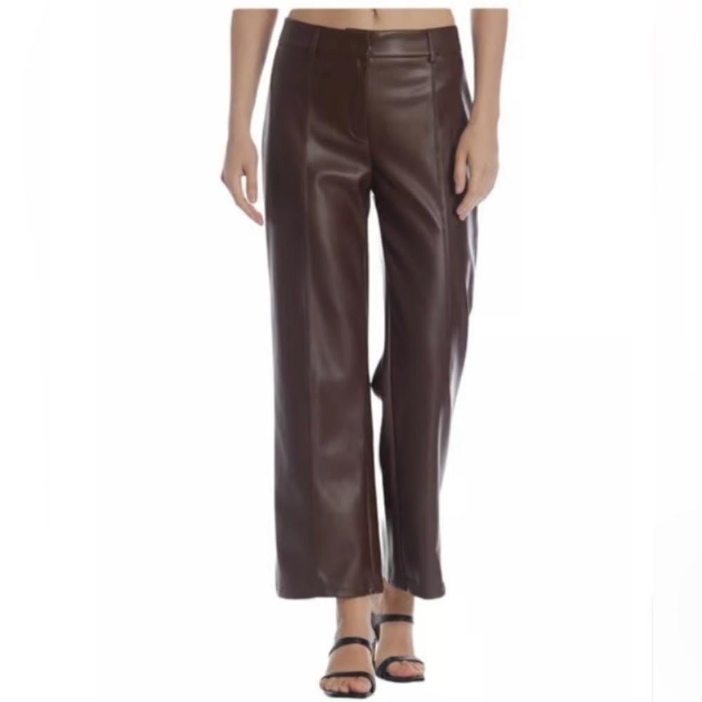 7 For All Mankind Vegan Leather Wide Cropped Wide Pants/ Trousers M